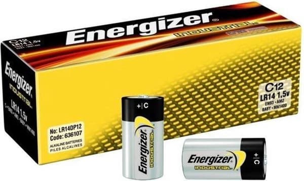 ENERGIZER BATTERI INDUSTRIAL PRO LR14 C R14 1,5V 12 STK.