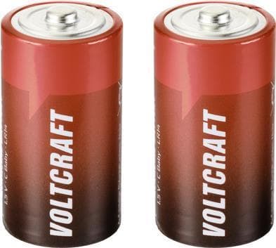 VOLTCRAFT LR14 Baby (C) batteri alkalisk mangan 7500 mAh 1,5 V 2 stk. (VC-12714180)