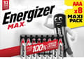 Miniatyrbillede 3 af 4: ENERGIZER BATTERIER MAX AAA LR03 /8 ECO