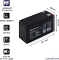 Miniatyrbillede 4 af 9: Qoltec 53030 AGM-batteri | 12V | 7Ah
