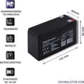 Miniatyrbillede 5 af 9: Qoltec 53030 AGM-batteri | 12V | 7Ah