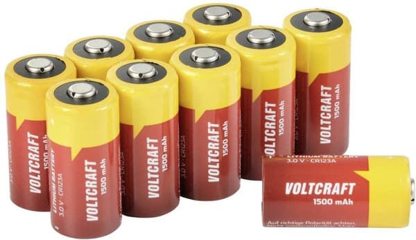 VOLTCRAFT CR123A 10 stk Fotobatteri CR-123A Lithium 1500 mAh 3 V 10 stk. (VC-12714235)