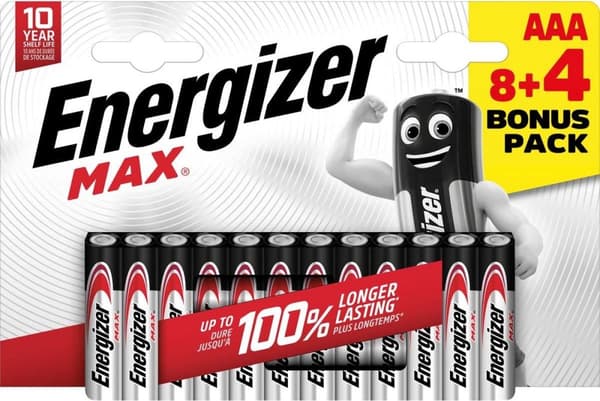 Max Micro AAA alkalisk mangan batteri 1,5 V 12 stk. (E303340900)