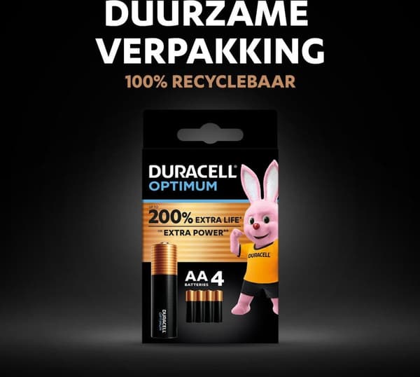 Duracell batteri Optimum AA, 4-pak (00192925)
