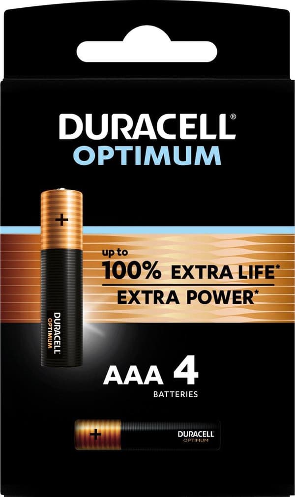 Duracell batteri Optimum AAA, 4-pak (00192926)