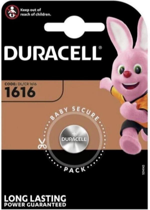 Duracell 774678 husholdningsbatteri engangsbatteri CR1616 lithium (774678)