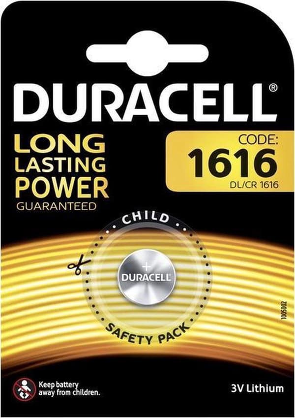Duracell 774678 husholdningsbatteri engangsbatteri CR1616 lithium (774678)