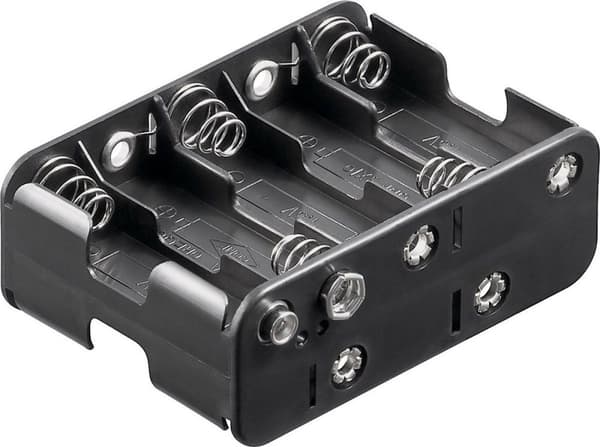 Goobay BH AA 10xD (5/5) (10xMignon/AA) Sort passiv beslag (11469)