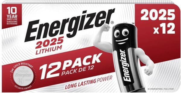 Knapcelle CR 2025 lithium 163 mAh 3 V 12 stk. (E303693000)