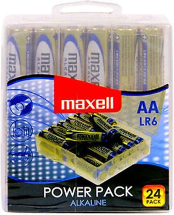 Maxell 24x LR6 AA alkalisk engangsbatteri