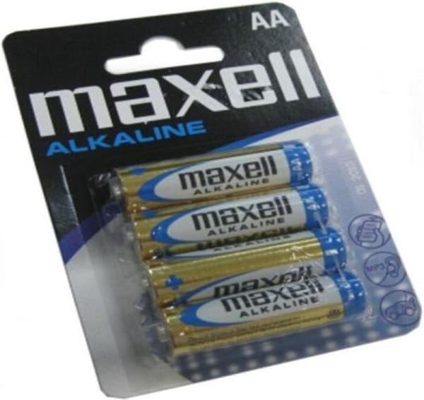 MAXELL alkaliskt batteri LR6, 4 st.