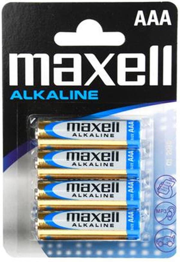 Maxell Batteri Alkaline LR-03 AAA 4-pak Engangsbatteri