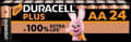 Miniatyrbillede 1 af 7: Duracell Plus Power - Engangsbatteri - AA - Alkaline - 1,5 V - 24 stk. - Sort - Kobber (00221194)