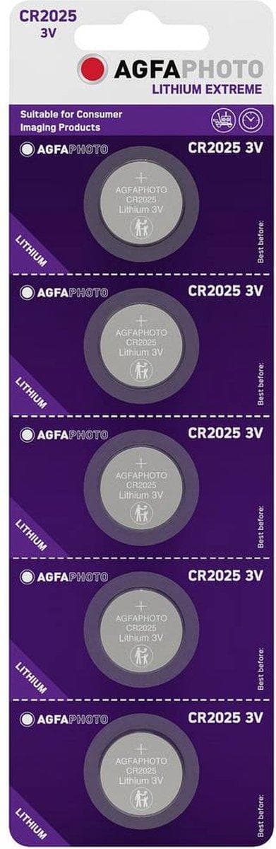 AgfaPhoto nappiparisto CR 2025 litium 3 V 5 kpl (150-803197)