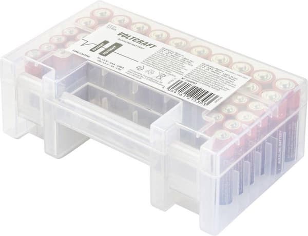 VOLTCRAFT batterisæt mignon, mikro 34 stk. inkl. æske (VC-12840985)