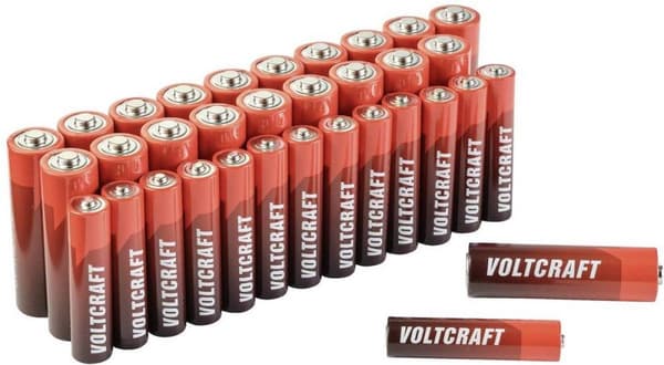 VOLTCRAFT batterisæt mignon, mikro 34 stk. inkl. æske (VC-12840985)