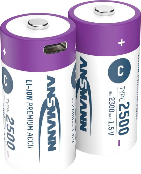 Ansmann LR15 USB-C Baby (C) batteri Li-Ion 2500 mAh 1,5 V 2 stk (1313-0004)