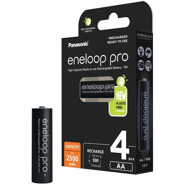 Eneloop Genopladeligt Batteri Bk-3hcde/4be 2500mah 4 Enheder Søvfarvet