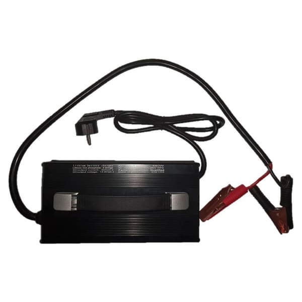 Zasdar Lithium Batteri Oplader Lifepo4 12v 60ah Bluetooth Sort