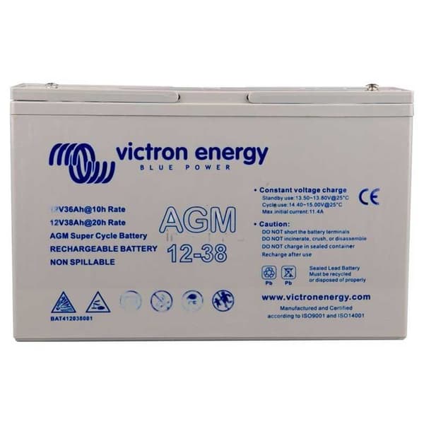 Victron Energy Batteri M5 Agm Super Cycle 12v/38ah Transparent