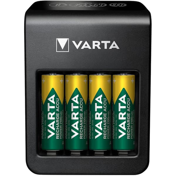 Varta Lcd Pug Oplader+ Med 4x2100mah Aa Sort