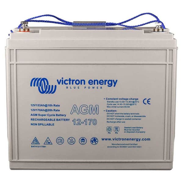 Victron Energy Batteri 12/170ah M8 Agm Super Cycle Transparent