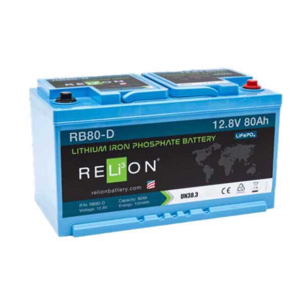 Mastervolt Batteri Relion 12v 1024wh Din 4sc 80ah Lifepo4 Transparent 335x174x191 mm