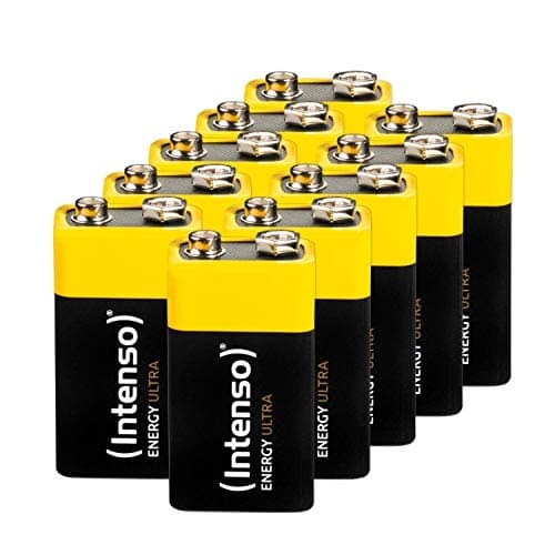 10x Intenso Energy Ultra 9V blok alkalisk batteri - 6LR61, 10x 9V blok pakke med 1