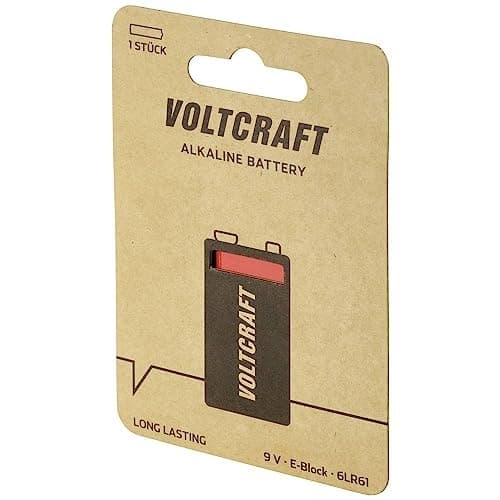 Voltcraft 6LR61 9 V blokbatteri alkalisk mangan 550 mAh 9 1 stk (VC-12944325)