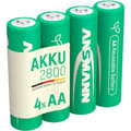 Miniatyrbillede 2 af 5: 4 ANSMANN batterier type 2800 Mignon AA 1,2 V (1322-0027)
