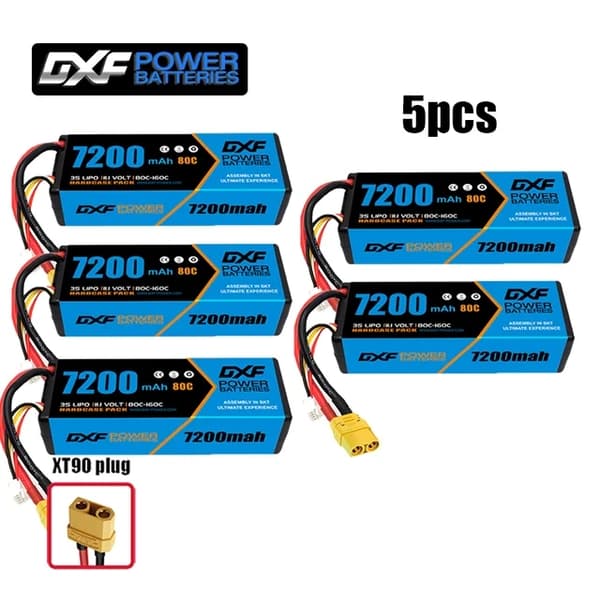 Lipo Batteri, 11,1V Høj Kapacitet, XT90 Stik Hardcase, 3PCS3S720080CXT90