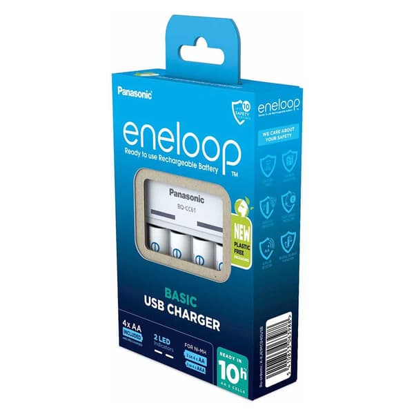Eneloop Batterier Oplader Bq-cc61/+4aa Transparent