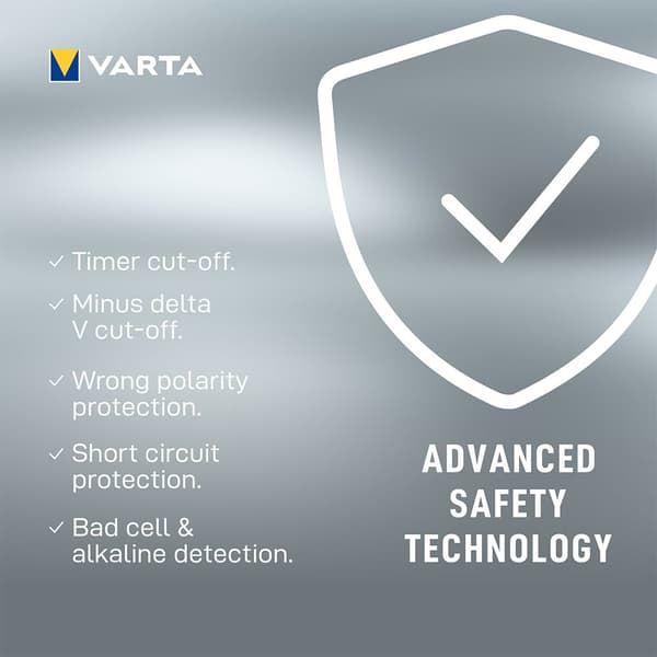 Varta Lcd Oplader 12v Usb+4 2600mah Mignon Aa Søvfarvet