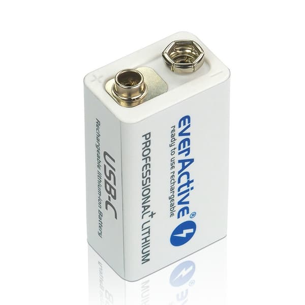 EVERACTIVE BATTERI 6F22/9V LI-ION 550 MAH MED USB TYPE C EVHR22-550C