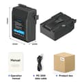 Miniatyrbillede 2 af 2: Kamera Batteri, V Mount Kompatibilitet, PD20W Kabel Support, BP-222 15000mAh