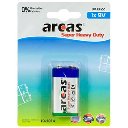Arcas | 9V/6LR61 | Super Heavy Duty | 1 stk(er)