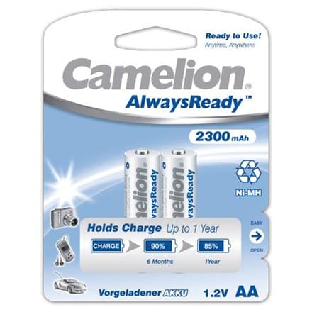 Camelion | AA/HR6 | 2300mAh | Always Ready Genopladelige Ni-MH-batterier | 2 stk(er)