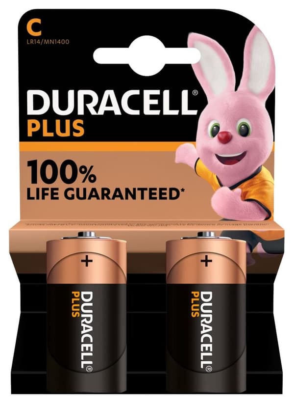 Duracell | C | Alkalisk | 2 stk(er) | Plus MN1400