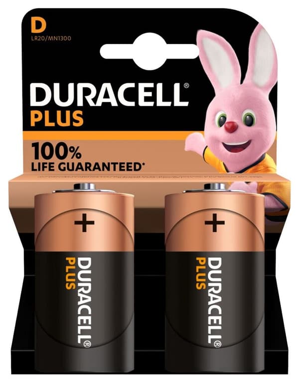 Duracell | D | Alkalisk | 2 stk(er) | Plus MN1300