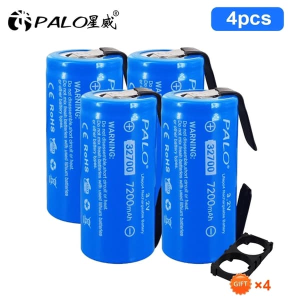 LiFePO4 batteri, 7200mAh kapacitet, høj afladningshastighed, 6 stk