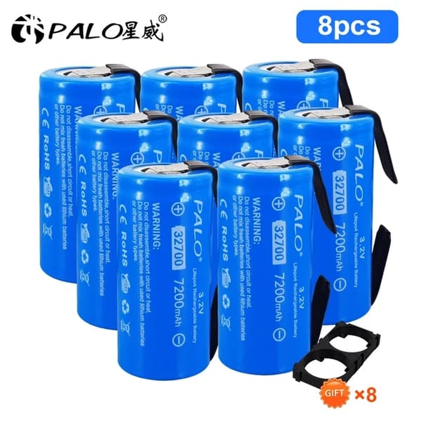LiFePO4 batteri, 7200mAh kapacitet, høj afladningshastighed, 6 stk