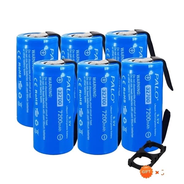 LiFePO4 batteri, 7200mAh kapacitet, høj afladningshastighed, 6 stk