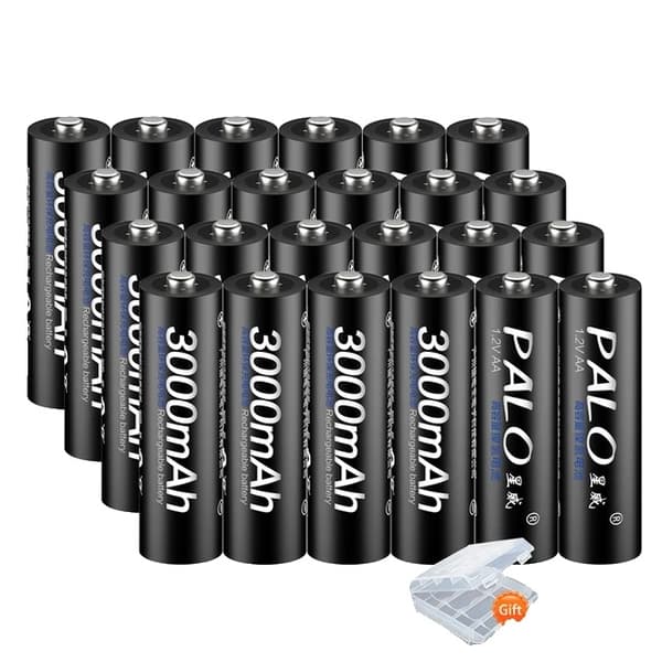 Genopladelige AA-batterier, Miljøvenlige, Velegnet til legetøj og fjernbetjening., 12V, 16 stk AA 1.2V 4