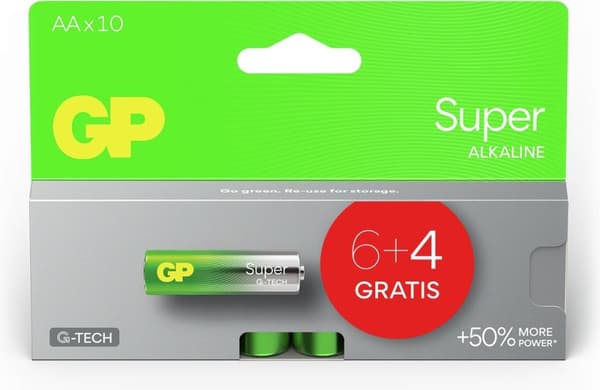 GP Super Alkaline - Batteri - AA - 10 stk