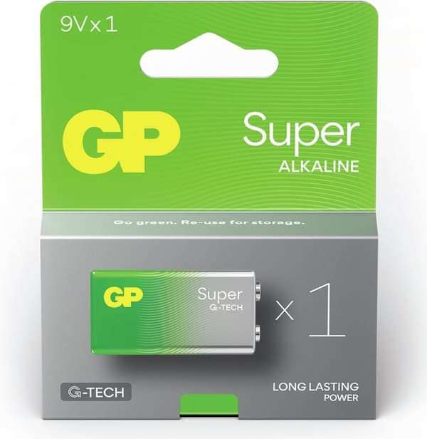 GP Super Alkaline 9V batteri 1PK