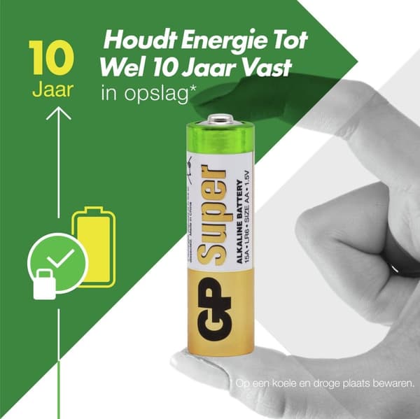 GP Super Alkaline AA batterier - 8 stk
