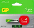 Miniatyrbillede 1 af 7: GP Super Alkaline batteri - AAA - 10-pak - action blister (6+4)