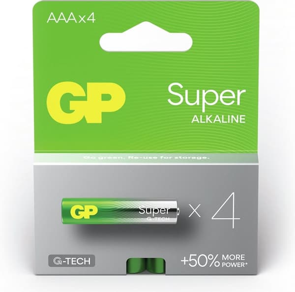 GP Superalkaline AAA batteri 4PK