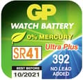Miniatyrbillede 2 af 3: GP Batterier Silver Oxide Cell 392 Engangsbatteri SR41 Silver Oxide (S) 1,55 V