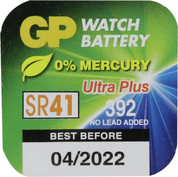 GP Batterier Silver Oxide Cell 392 Engangsbatteri SR41 Silver Oxide (S) 1,55 V